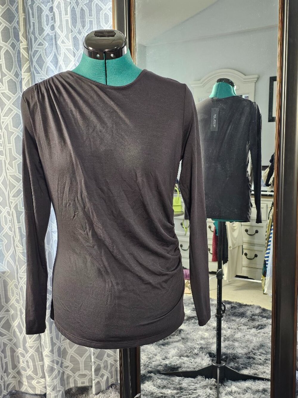 Rachel Zoe Black Knit Top, Size S NWT